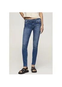 Skinny-fit-Jeans Pepe Jeans "SOHO" Gr. 28, Länge 28, blau Damen Jeans im 5-Pocket-Stil mit 1-Knopf Bund und Stretch-Anteil