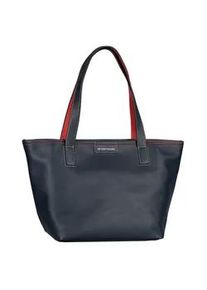 Shopper Tom Tailor "Miri mare" Gr. B/H/T: 43cm x 28cm x 18cm, blau Damen Taschen maritimer Stil mit Kontrastnähten und durchdachten Farbakzenten