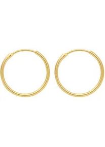 Paar Creolen ADELIA ́S "585 Gold Ohrringe Ø 11 mm" Gr. Damen, Gelbgold 585, goldfarben (gold) Damen Goldschmuck für