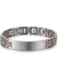 Gliederarmband Firetti "Schmuck Geschenk, XYLO" Armbänder Gr. Edelstahl-Holz, braun (edelstahlfarben, braun) Herren Gliederarmband