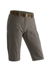 Caprihose Maier Sports "Kluane" Gr. 40, Normalgrößen, braun (schlamm) Damen Hosen Shorts, kurze Wanderhose, Outdoorhose mit 2 Taschen, Regular Fit