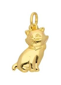 Ketten-Anhänger ADELIA ́S "333 Gold Anhänger Katze" Schmuckanhänger Gr. Gelbgold 333, goldfarben (gold) Damen 333 Gold Goldschmuck für