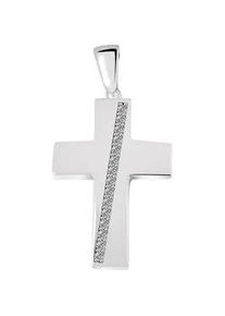 Ketten-Anhänger ADELIA ́S "Damen Anhänger Kreuz aus 925 Silber mit Zirkonia" Schmuckanhänger silberfarben (silber) Damen