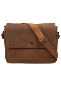 Umhängetasche Bodenschatz Gr. B/H/T: 35cm x 26cm x 7cm onesize, braun (cognac) Damen Taschen echt Leder