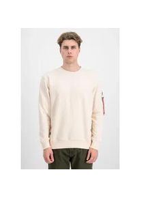 Sweater Alpha Industries "Alpha Industries Men - Sweatshirts USN Blood Chit Sweater" Gr. L, weiß (jet stream weiß) Herren Sweatshirts