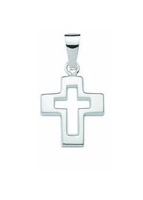 Kette mit Anhänger ADELIA ́S "925 Silber Kreuz Anhänger" Halsketten Gr. Silber 925 (Sterlingsilber), silberfarben (silber) Damen Schmuckset - Set mit Halskette