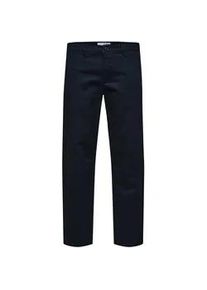 Stoffhose Selected HOMME "SLH196-STRAIGHT-NEW MILES FLEX PANT NOOS" Gr. 34, Länge 32, blau (schwarz sapphire) Herren Hosen