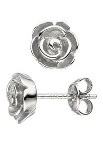 Paar Ohrstecker Jobo "Rose" Ohrringe Gr. Silber 925 (Sterlingsilber), silberfarben (silber 925) Damen 925 Silber