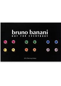 Ohrstecker-Set Bruno Banani "Mulitpack Schmuck Geschenk Silber 925 Ohrschmuckset Regenbogen" Ohrringe Gr. Silber 925 (Sterlingsilber), silberfarben (silberfarben, mehrfarbig, mehrfarbig) Damen mit Zirkonia (synth.)