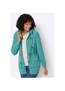 Fleecejacke Casual Looks Gr. 54, blau (ozean) Damen Jacken