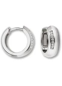 Paar Creolen ONE ELEMENT "Zirkonia Ohrringe aus 925 Silber" Gr. Damen, mit Zirkonia, Silber 925 (Sterlingsilber), silberfarben (silber) Damen Silber Schmuck