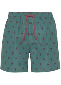 Badeshorts s.Oliver Gr. L, N-Gr, bunt (petrol, hummer) Herren Badehosen mit Palmen-Design