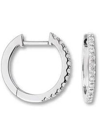 Paar Creolen ONE ELEMENT "Zirkonia Ohrringe aus 925 Silber" Gr. Damen, mit Zirkonia, Silber 925 (Sterlingsilber), silberfarben (silber) Damen Silber Schmuck