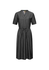 Shirtkleid Ragwear "Casarea Denim" Gr. L (40), Normalgrößen, schwarz Damen Kleider stylisches Sommerkleid mit Taillenband