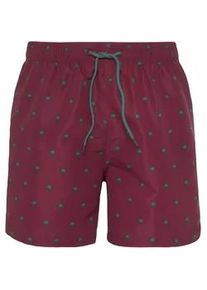 Badeshorts s.Oliver Gr. XL, N-Gr, bunt (bordeaux, petrol) Herren Badehosen mit Palmen-Design