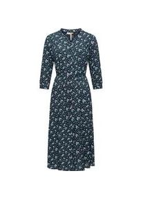 Maxikleid Ragwear "Meve" Gr. XL (42), Normalgrößen, blau (navy) Damen Kleider Leichtes Langarmkleid mit Blumenmuster