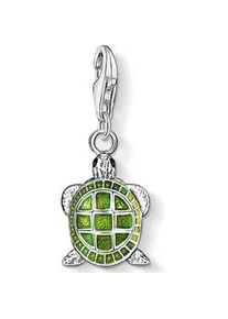 Charm-Einhänger Thomas Sabo "Schildkröte, 0837-007-6" Charms bunt (silberfarben, grün) Damen