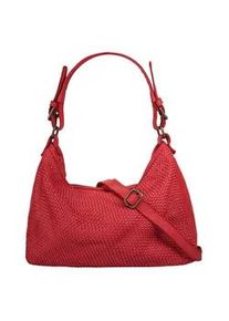 Shopper Samantha Look Gr. B/H/T: 32cm x 24cm x 15cm onesize, rot Damen Taschen echt Leder, Made in Italy