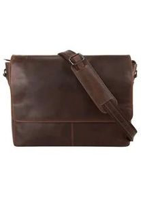 XZONE Messenger Bag X-ZONE Gr. B/H/T: 40cm x 28cm x 8cm onesize, braun (cognac) Damen Taschen echt Leder