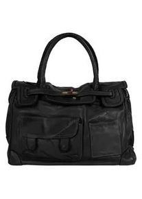 Shopper Samantha Look Gr. B/H/T: 41cm x 29cm x 16cm onesize, schwarz Damen Taschen echt Leder, Made in Italy