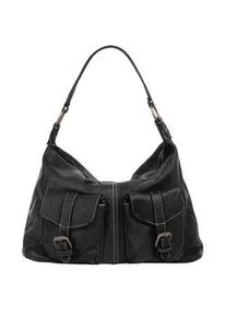 Shopper CLUTY Gr. B/H/T: 36cm x 25cm x 11cm onesize, schwarz Damen Taschen echt Leder, Made in Italy