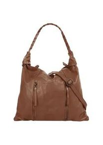 Shopper Samantha Look Gr. B/H/T: 40cm x 35cm x 2cm onesize, braun (cognac) Damen Taschen echt Leder, Made in Italy