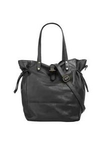 FORTY° Shopper FORTY Gr. B/H/T: 33cm x 30cm x 23cm onesize, grau Damen Taschen echt Leder, Made in Italy