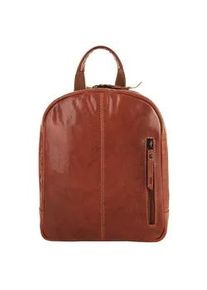 XZONE Cityrucksack X-ZONE Gr. B/H/T: 29cm x 25cm x 10cm, braun (cognac) Rucksäcke echt Leder