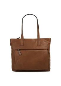 XZONE Shopper X-ZONE Gr. B/H/T: 32cm x 28cm x 9cm onesize, braun (cognac) Damen Taschen echt Leder