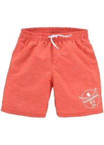 Badeshorts Chiemsee "Melange Kids" Gr. 146/152, N-Gr, orange Kinder Badehosen mit Logoprint