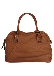 Shopper Samantha Look Gr. B/H/T: 37cm x 26cm x 13cm onesize, braun (cognac) Damen Taschen echt Leder, Made in Italy