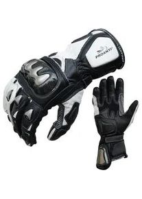 Motorradhandschuhe PROANTI Handschuhe Gr. S, schwarz-weiß (weiß, schwarz) Racing Pro