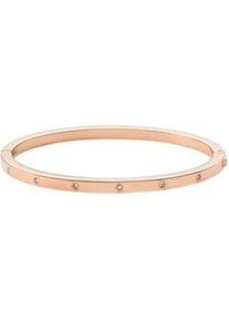 Armreif Fossil "SADIE, JF04394791, JF04420040" Armbänder Gr. Edelstahl, rosegold (roségoldfarben-kristallweiß + kristallweiß) Damen mit Glasstein