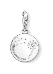 Charm-Einhänger Thomas Sabo "Pusteblume WISHES COME TRUE, 1457-051-21" Charms bunt (silberfarben, weiß, weiß) Damen mit Zirkonia (synth.)