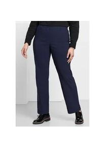 Stretch-Hose sheego "Große Größen" Gr. 96, Langgrößen, blau (marine) Damen Hosen mit schmalem Bund