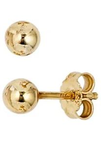 Paar Ohrstecker Jobo "Kugel" Ohrringe Gr. Gelbgold 333, goldfarben (gelbgold 333) Damen 333 Gold 4 mm