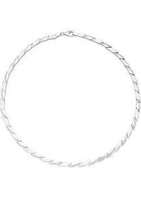 Collier Jobo Halsketten Gr. Silber 925 (Sterlingsilber), L: 45cm, silberfarben (silber 925) Damen 925 Silber mit 210 Zirkonia 45 cm