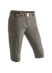 Caprihose Maier Sports "Inara slim 3/4" Gr. 38, Normalgrößen, braun (schlamm) Damen Hosen Wanderhose, atmungsaktive Outdoorhose, 34 Hose mit 3 Taschen