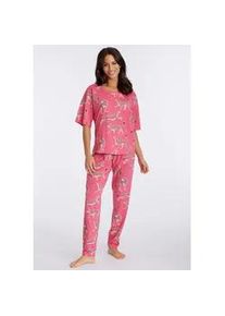 Pyjama Vivance DREAMS Gr. 56/58, pink (pink, gemustert) Damen Homewear-Sets mt Animal Alloverprint