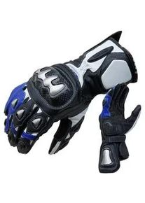 Motorradhandschuhe PROANTI Handschuhe Gr. M, blau (blau, weiß) Racing Pro