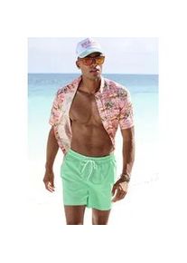 Badeshorts Venice Beach Gr. M (50), N-Gr, grün (mint) Herren Badehosen mit Marken-Logo