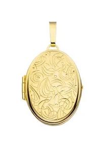 Medallion-Anhänger Jobo "Anhänger Medaillon oval" Schmuckanhänger Gr. Gelbgold 333, goldfarben (gelbgold 333) Damen 333 Gold