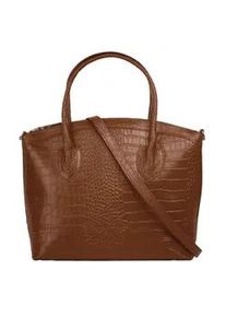 Henkeltasche CLUTY Gr. B/H/T: 32cm x 27cm x 5cm onesize, braun (cognac) Damen Taschen echt Leder, Made in Italy