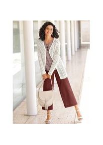 Longstrickjacke Inspirationen Gr. 48, beige (ecru) Damen Strickjacken