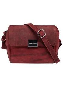 Umhängetasche Bruno Banani Gr. B/H/T: 17cm x 15cm x 4cm onesize, rot Damen Taschen echt Leder