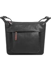 XZONE Umhängetasche X-ZONE Gr. B/H/T: 23cm x 21cm x 9cm onesize, schwarz Damen Taschen echt Leder