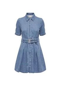 Jeanskleid ONLY "ONLMYRA LIFE MB DNM DRESS QYT" Gr. L (40), N-Gr, blau (medium blue denim) Damen Kleider Jeanskleider
