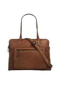 XZONE Shopper X-ZONE Gr. B/H/T: 34cm x 28cm x 9cm onesize, braun (cognac) Damen Taschen echt Leder