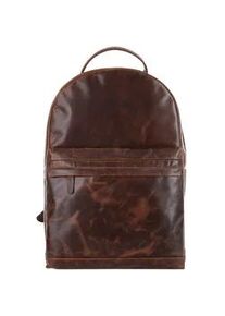 XZONE Laptoprucksack X-ZONE Gr. B/H/T: 43cm x 29cm x 12cm, braun (cognac) Rucksäcke echt Leder