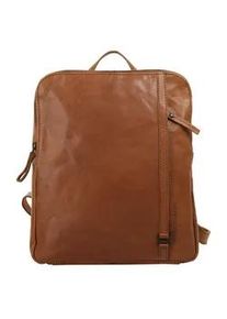 SPIKES & SPARROW Cityrucksack SPIKES & SPARROW Gr. B/H/T: 33cm x 26cm x 6cm, braun (cognac) Rucksäcke echt Leder